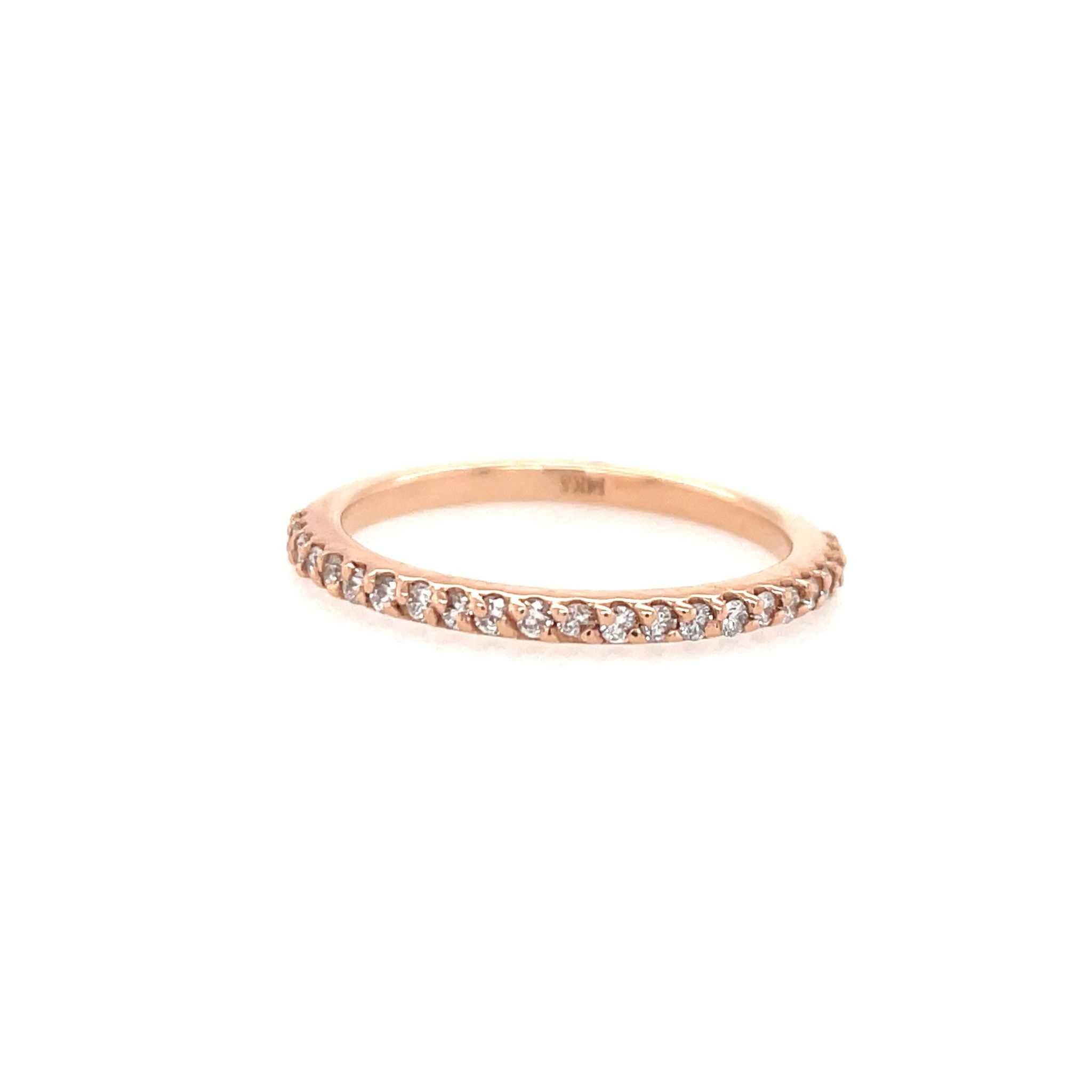 477664 14K ROSE GOLD .23TCW DIAMOND 1.80MM WEDDING BAND