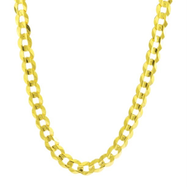 55803 14K YELLOW GOLD 9.5MM LINK 26" HIGH POLISHCUBAN CHAIN