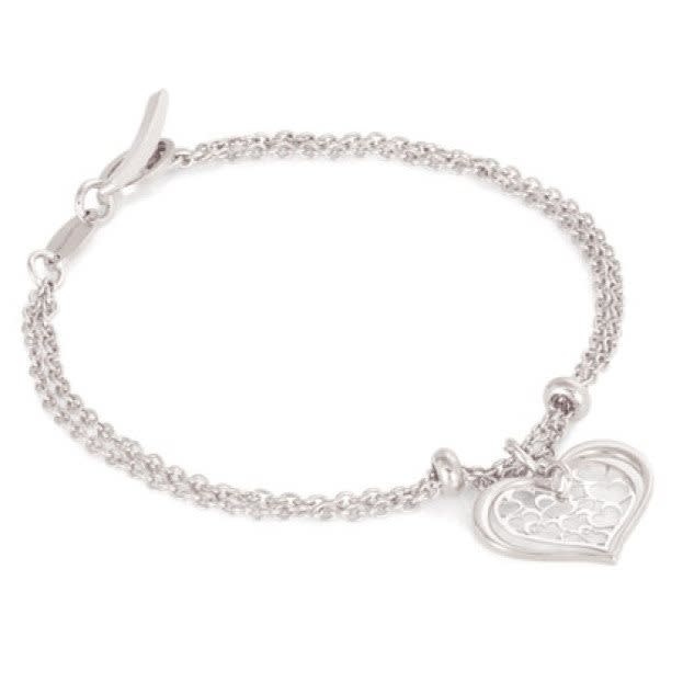141570/010 NOMINATION HANGING DOUBLE HEART CUT OUT BRACELET