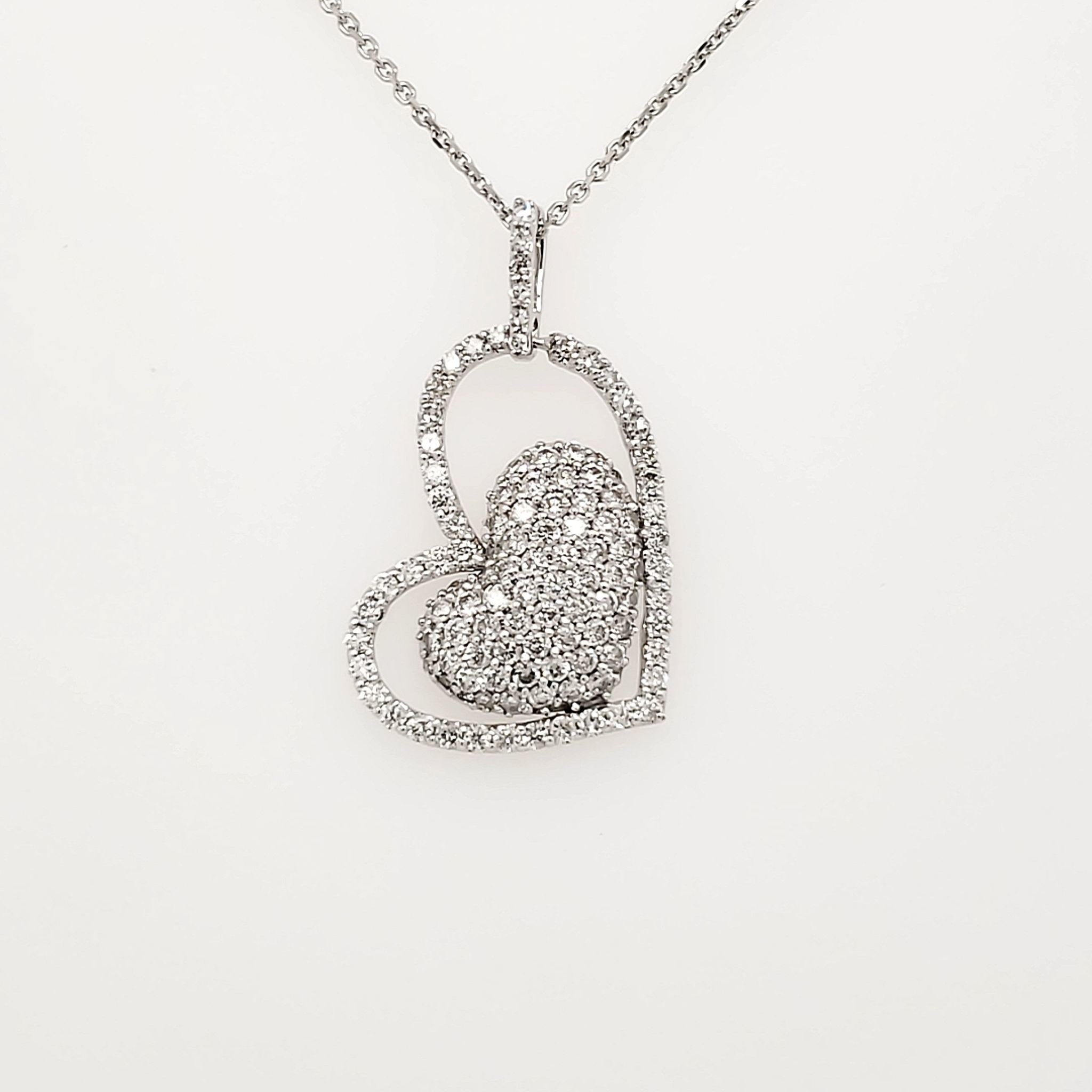 Gemelli pave hotsell heart gold necklace
