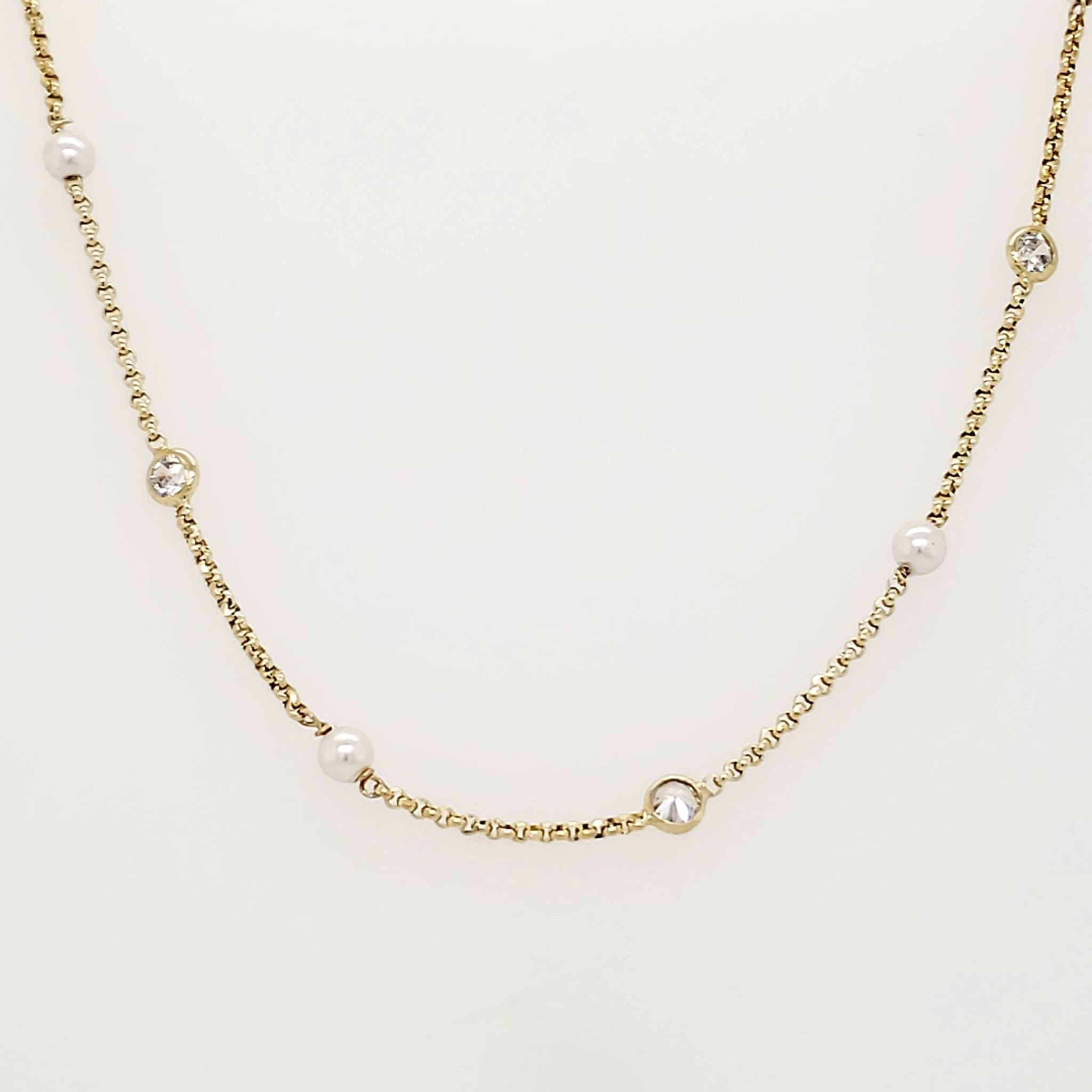 145303/010 NOMINATION PEARL AND CUBIC ZIRCONIA BY THE YARD BRACELET