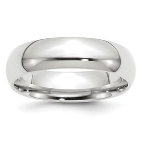 475578 14K  WHITE GOLD 6MM COMFORT FIT BAND (SIZE 7)