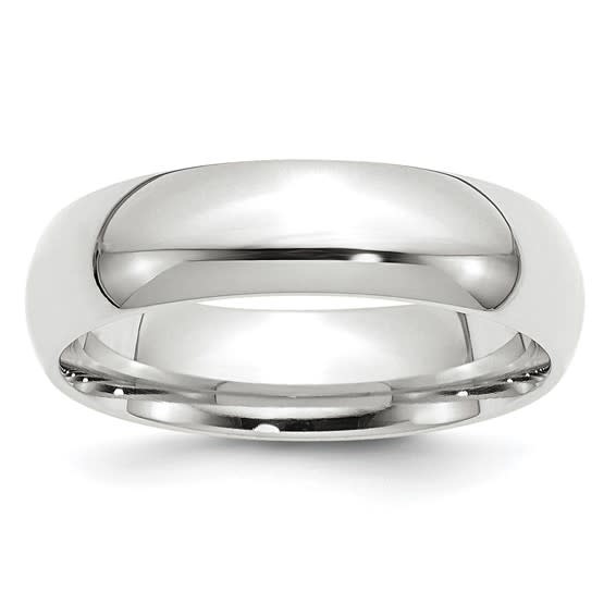 475578 14K WHITE GOLD 6MM COMFORT FIT BAND (SIZE 7)