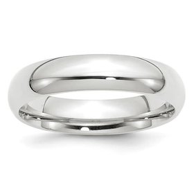 475574 14K WHITE GOLD 5MM  COMFORT FIT BAND (SIZE 5)