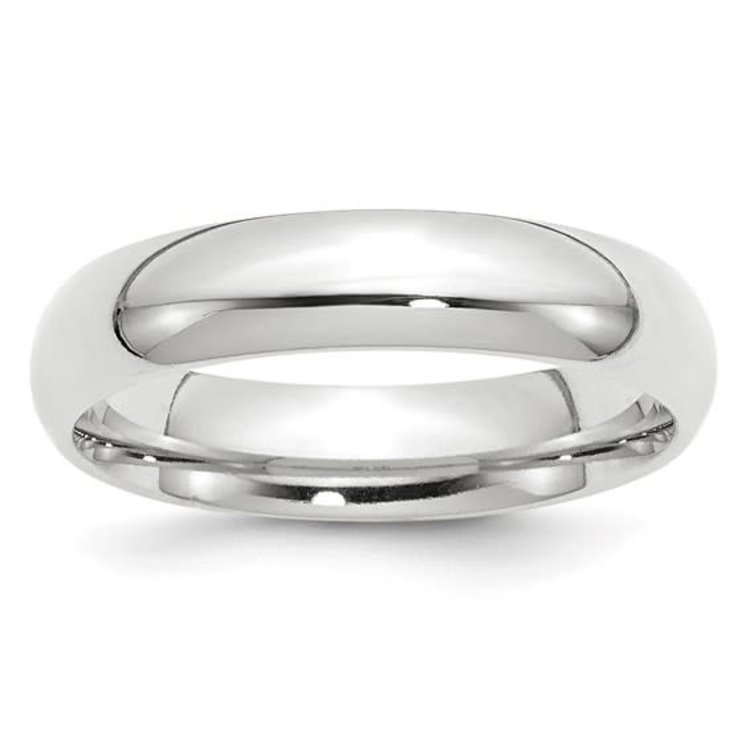 475574 14K WHITE GOLD 5MM  COMFORT FIT BAND (SIZE 5)