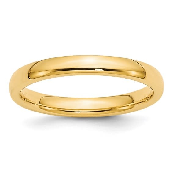 475594 14K YELLOW GOLD 3MM COMFORT FIT  WEDDING BAND BAND SIZE 10