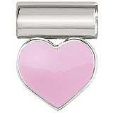 147118/001 NOMINATION PINK ENAMEL HEART CHARM