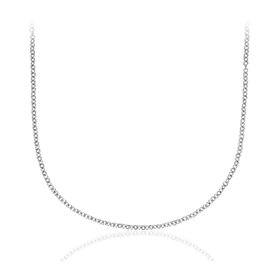 55915 14K WHITE GOLD 18" THIN CABLE PENDANT CHAIN