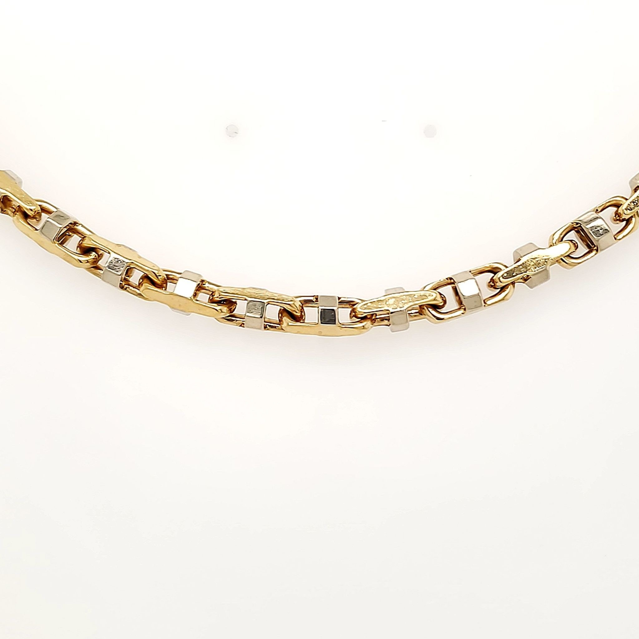 25041 14K YELLOW GOLD 5MM 9" MECHANICAL LINK MENS BRACELET