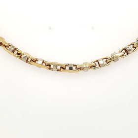 25041 14K YELLOW GOLD 5MM 9"  MECHANICAL LINK MENS BRACELET