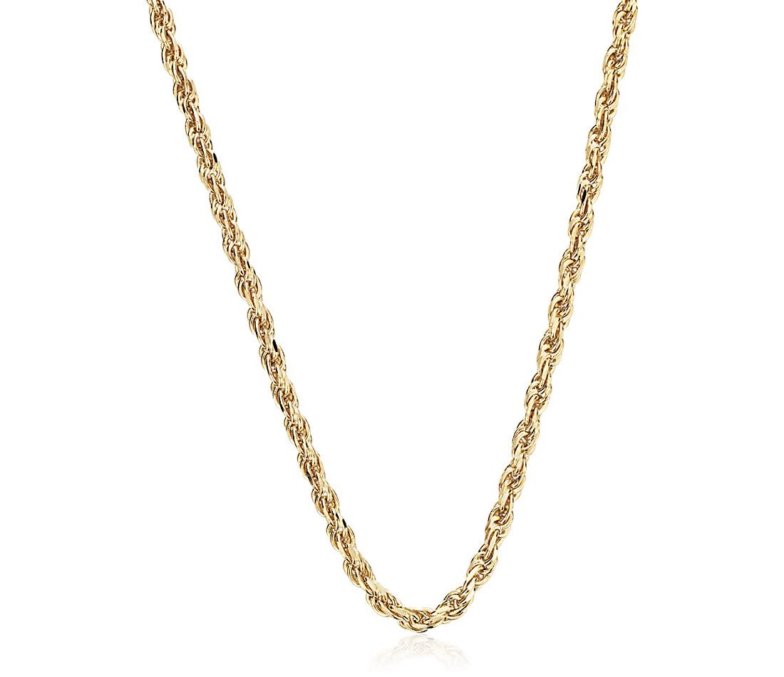 50105 14K YELLOW GOLD 1.15MM 24" ROPE CHAIN
