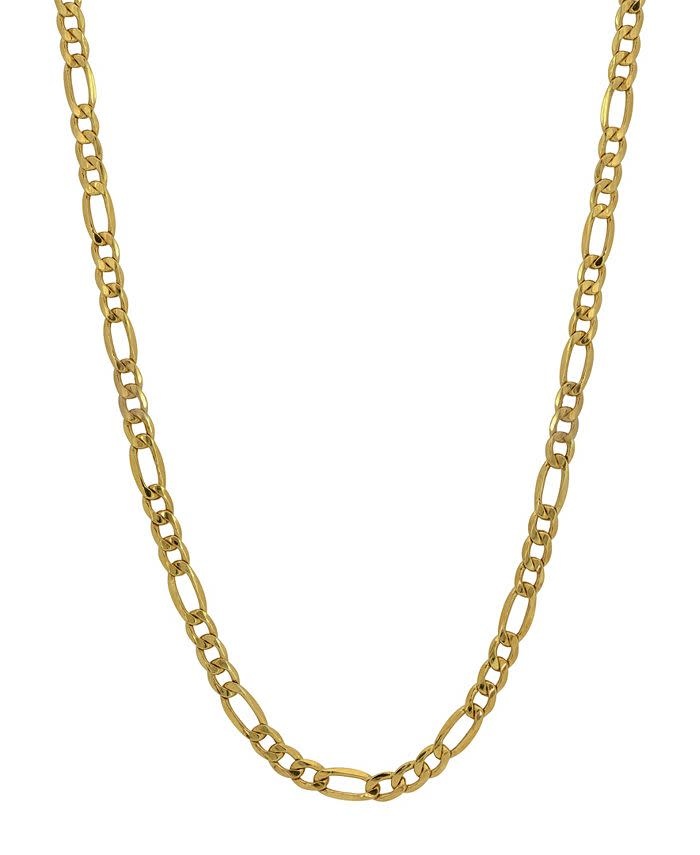 50117 14K YELLOW GOLD 3.4MM 24" FIGARO CHAIN