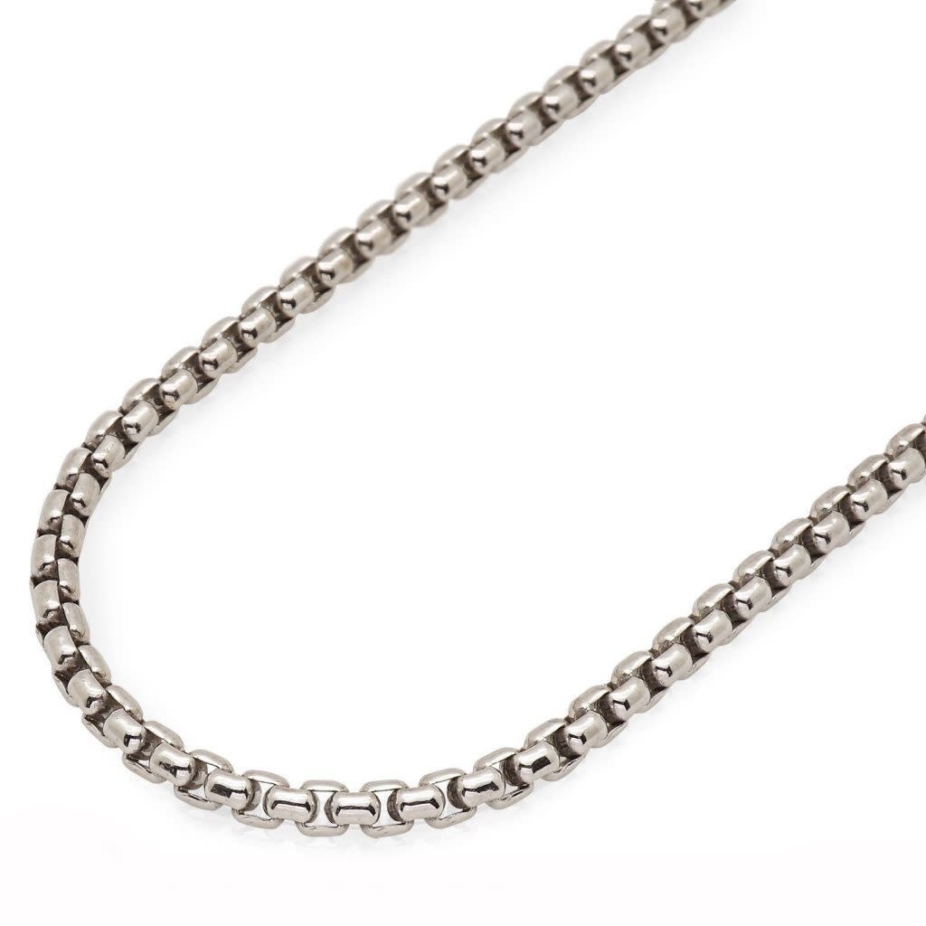 ITALGEM STAINLESS STEEL MENS 22" ROUND BOX LINK 2.5MM CHAIN ITALGEM STAINLESS STEEL MENS 22" ROUND BOX LINK 2.5MM CHAIN