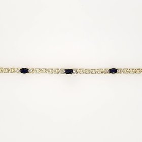 20211 14K YELLOW GOLD BLACK ONYX AND WHITE CERAMIC CLOVER BRACELET -  Gemelli Jewelers, LLC