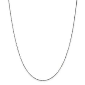 50130 14K WHITE GOLD 16" BOX CHAIN