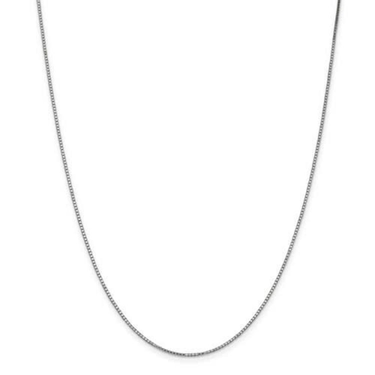 50130 14K WHITE GOLD 16" BOX CHAIN