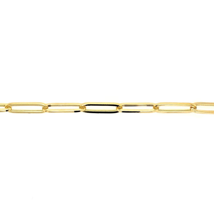 60038 14K YELLOW GOLD 18" 4.90MM  PAPER CLIP NECKPIECE