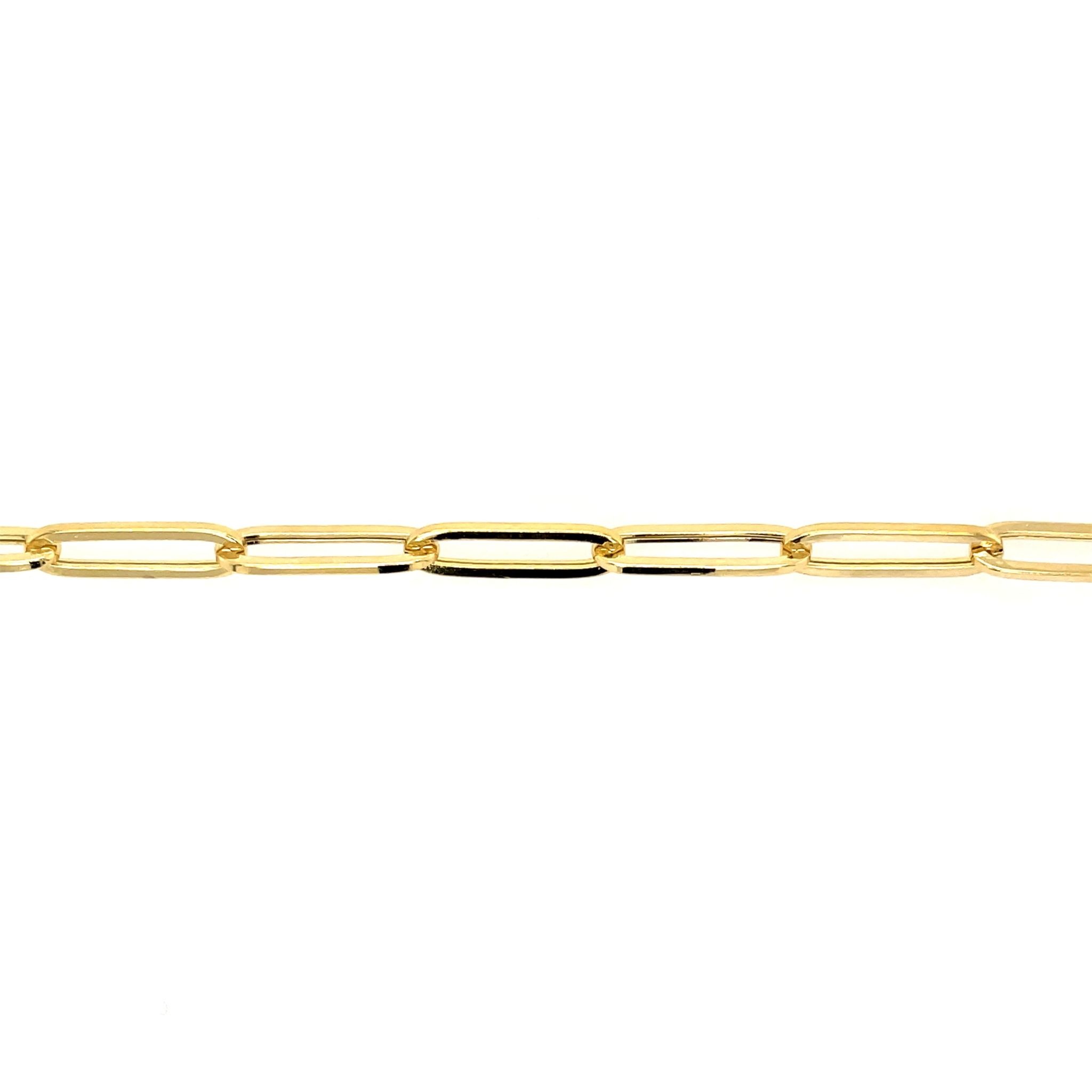 60038 14K YELLOW GOLD 18" PAPER CLIP NECKLACE