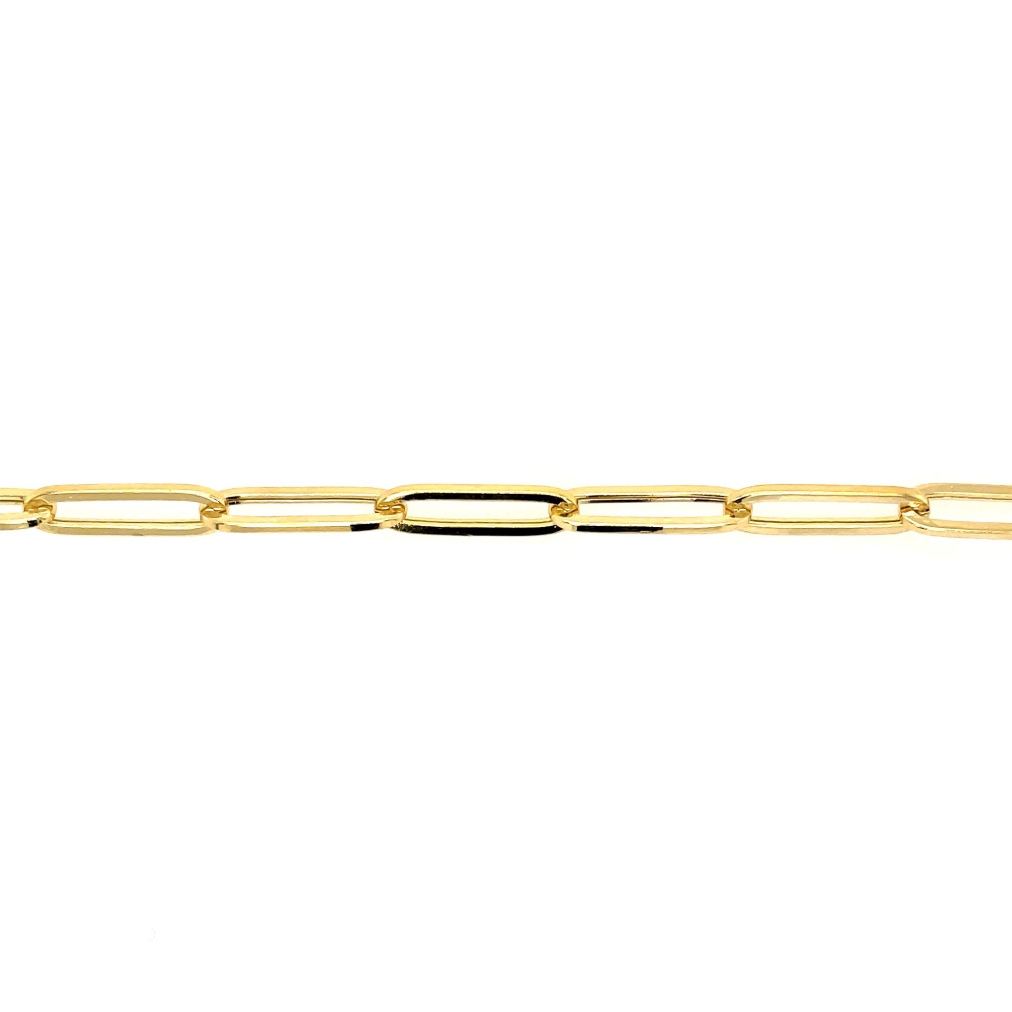 20100 14K YELLOW GOLD PAPER CLIP BRACELET