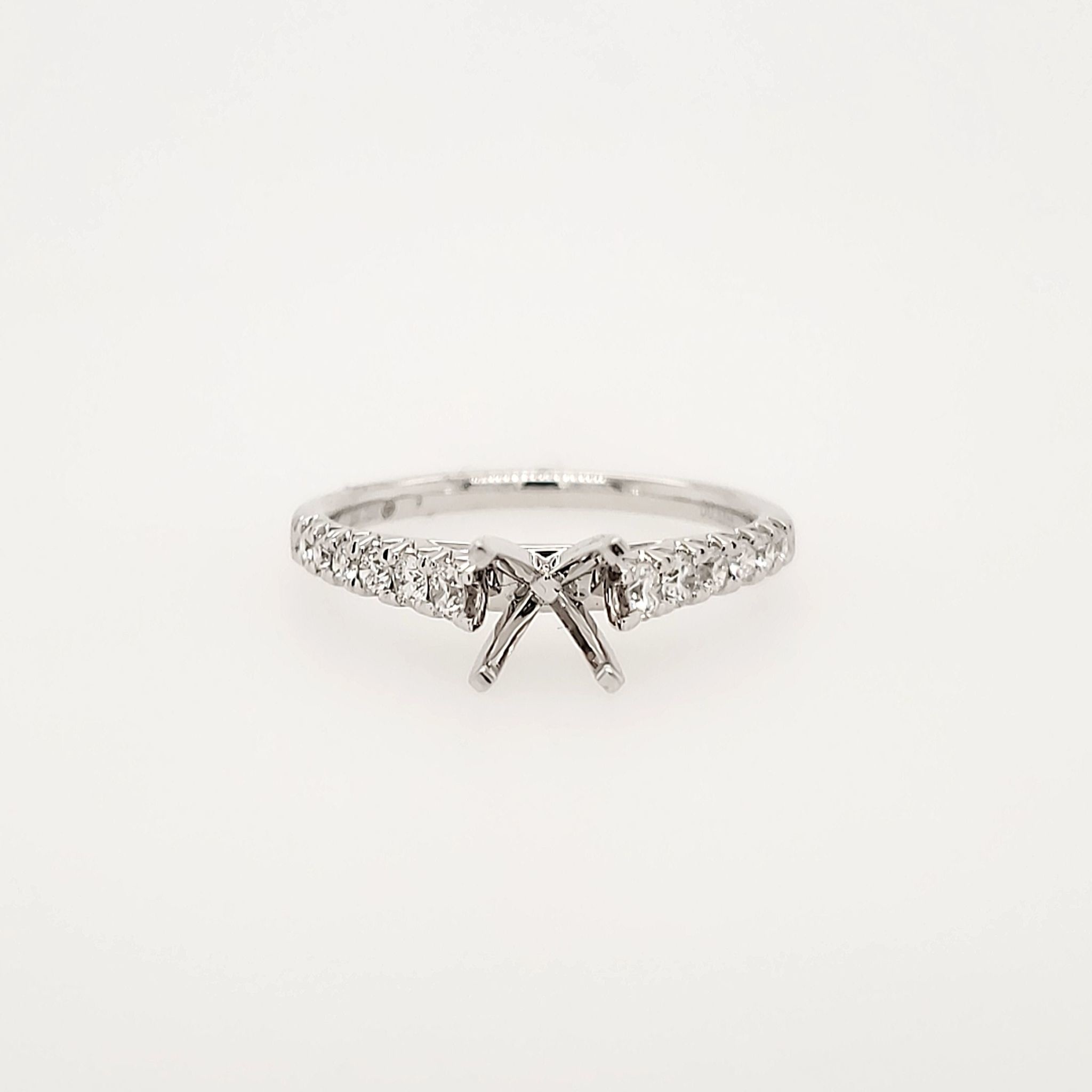 475039 18K WHITE GOLD .33CTW DIAMOND MOUNTING ENGAGEMENT RING