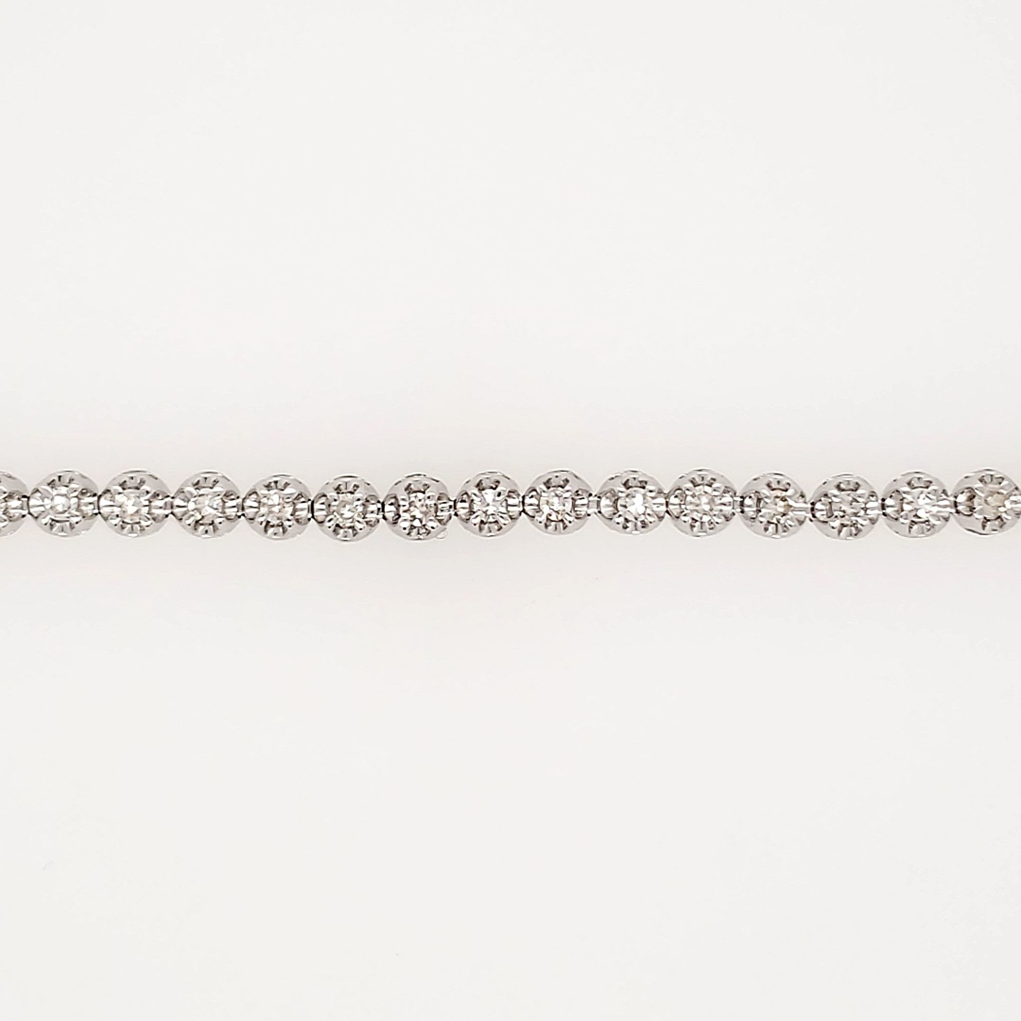 20072 14K WHITE GOLD 1.42CTW DIAMOND 4 PRONGS TENNIS BRACELET