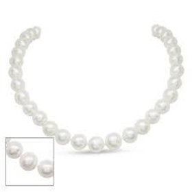 60040 14K YELLOW GOLD LOCK 6.5MM 18" PEARL STRAND NECKLACE