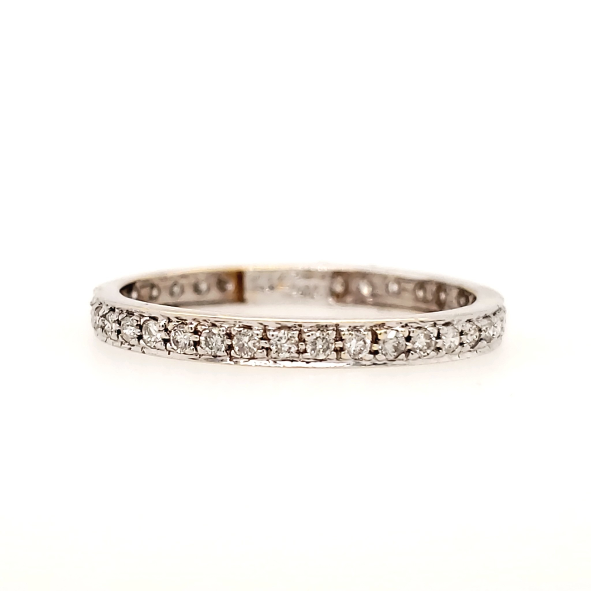 475501 14K WHITE GOLD .60CT DIAMOND ETERNITY WEDDING BAND