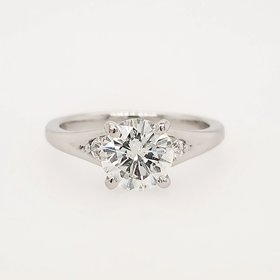 475008 PLATINUM 1.17 CT ROUND I SI2 DIAMOND CENTER ENGAGEMENT RING