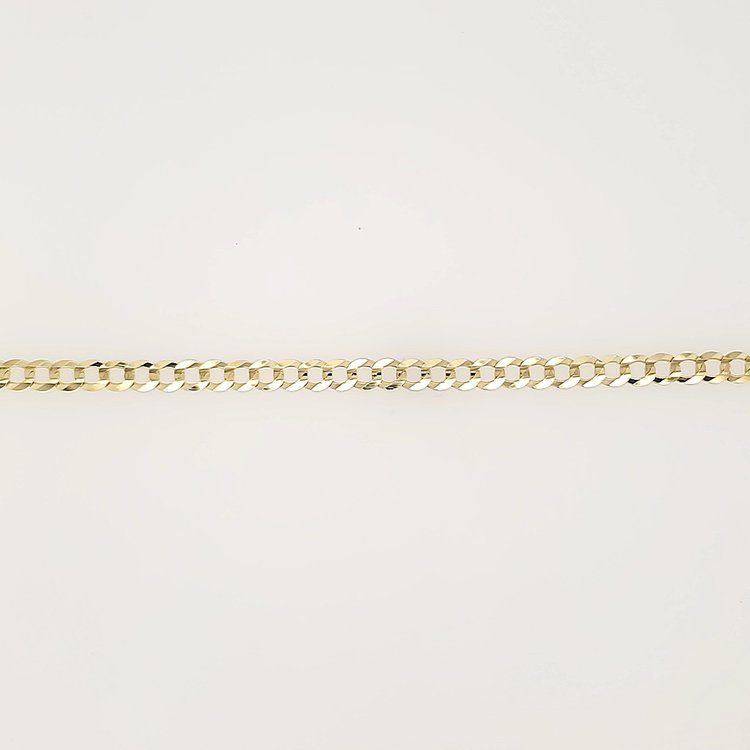 25104 14K YELLOW GOLD 8.60" CUBAN LINK 4.70MM MENS BRACELET
