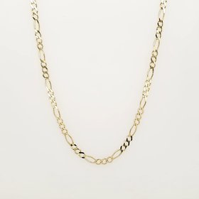 50147 14K YELLOW GOLD 20" FIGARO 3MM CHAIN