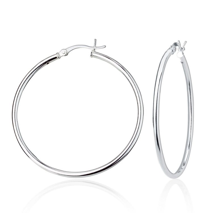 80085 STERLING SILVER 1.5" TUBE 1.95MM HOOPS
