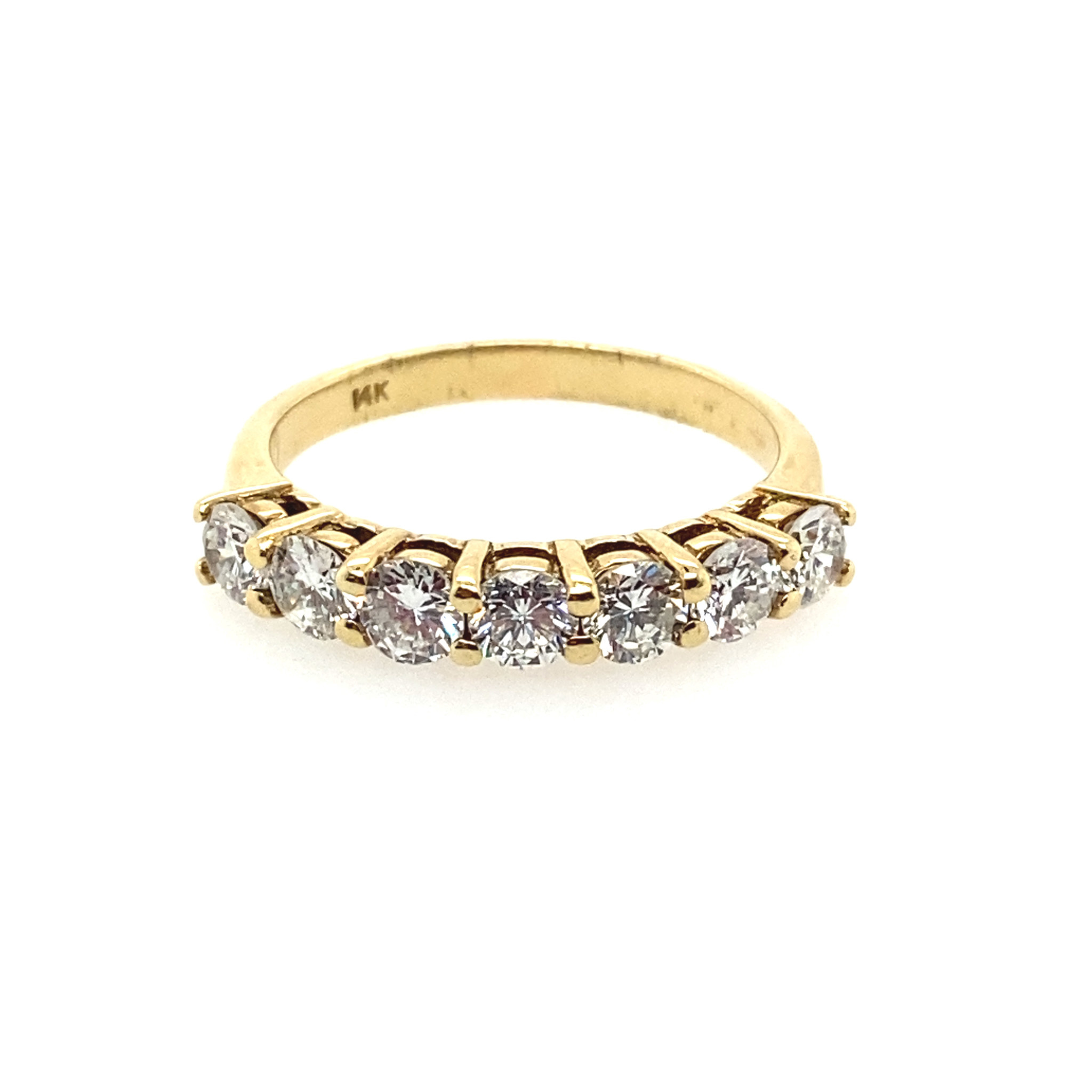 40598 14K YELLOW GOLD 1.20CT DIAMOND COMMON PRONG WEDDING BAND