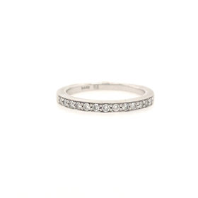 476601 14K WHITE GOLD .15CT DIAMOND  WEDDING  BAND