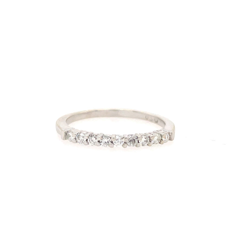 475492 14K WHITE  GOLD .22CT DIAMOND COMMON PRONG WEDDING BAND