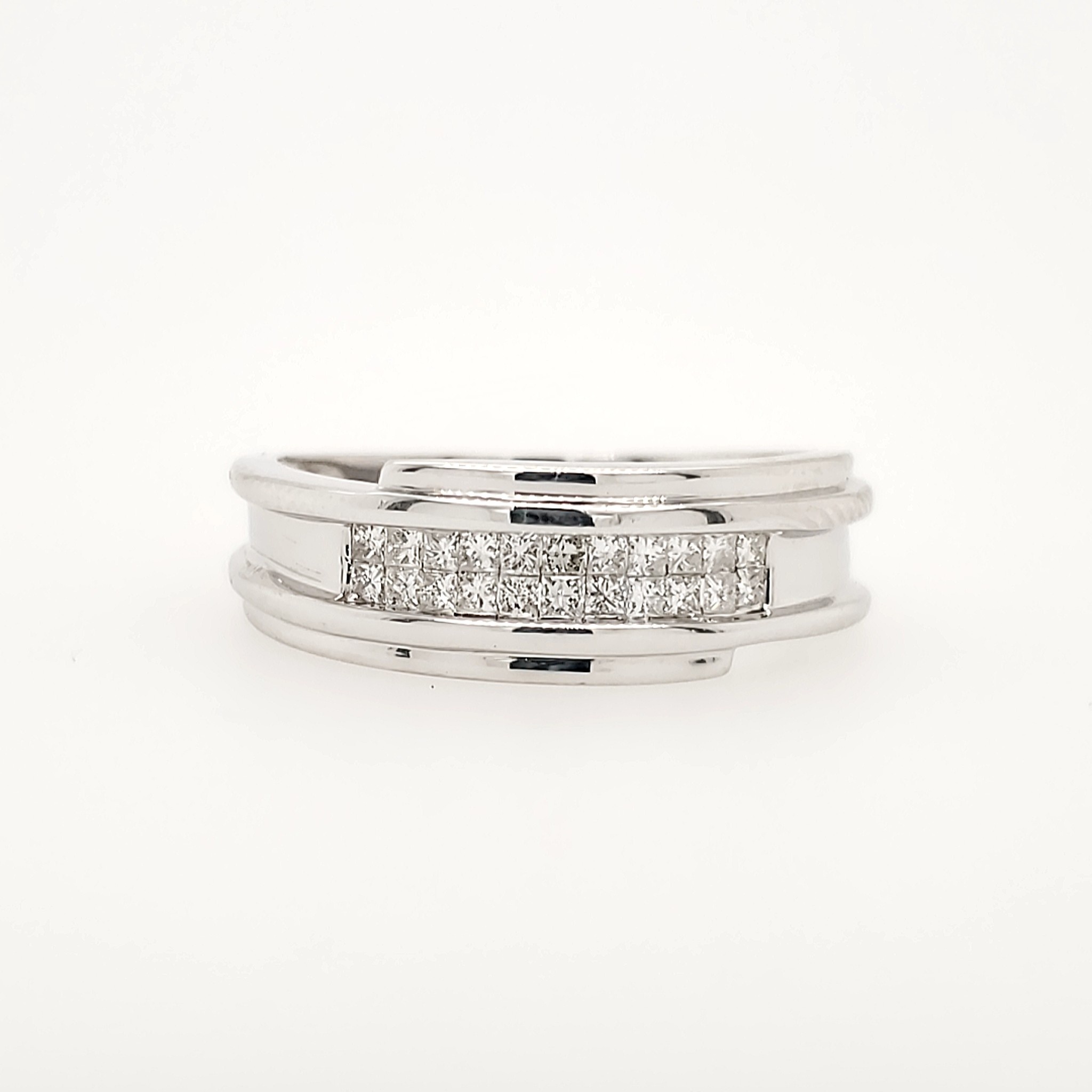 475181 14K WHITE GOLD .75CTW INVISIBLE SET BAND