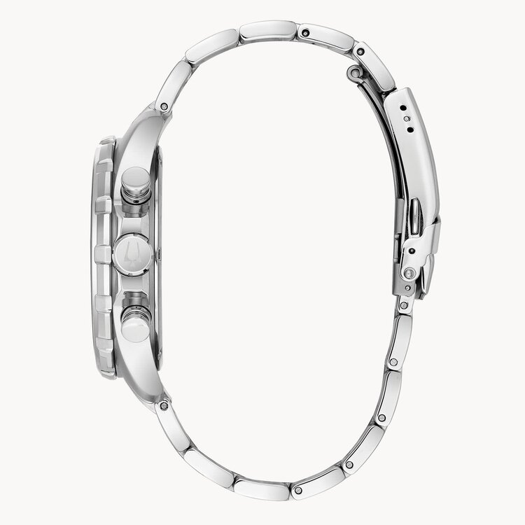 bulova 042429537910 BULOVA 43MM MARINE STAR STAINLESS STEEL BLUE DIAL CHRONOGRAPH MENS WATCH