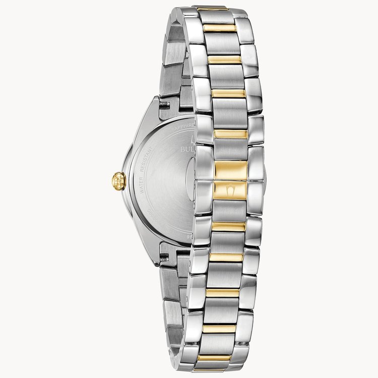 bulova 042429561113 BULOVA LADIES SUTTON TWO TONE  MOTHER OF PEARL DIAL WITH DIAMOND MARKERS