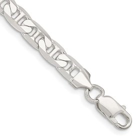 20128 STERLING SILVER 8" 7MM FLAT GUCCI LINK BRACELET