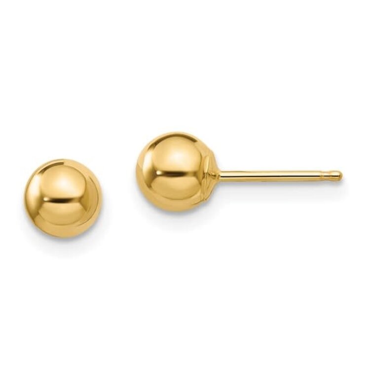 32467 14K YELLOW GOLD 8MM  BALL PUSH BACK STUDS