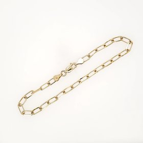 20157 14K YELLOW GOLD 7" 1.95MM PAPER CLIP BRACELET