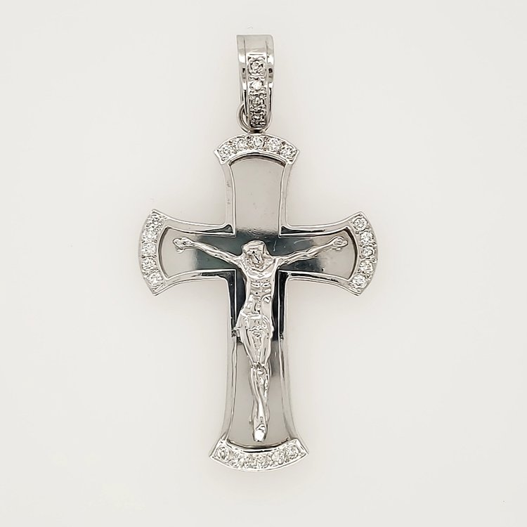 77178 14K WHITE GOLD .50CTW DIAMOND CRUCIFIX