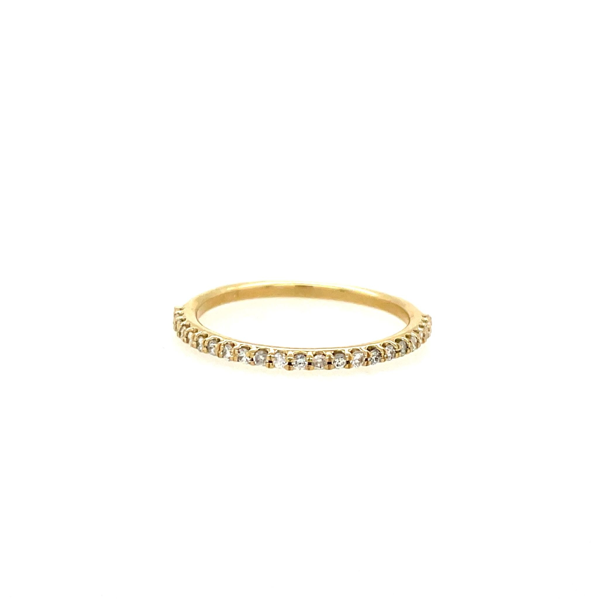 475081 14K YELLOW GOLD .24CTW DIAMOND SHARED PRONG WEDDING BAND