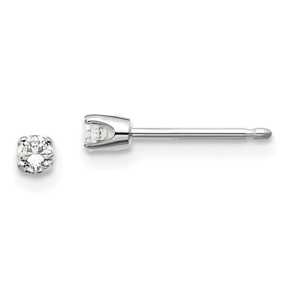 30891 14K WHITW GOLD .20CTW DIAMOND STUDS PUSH BACKS
