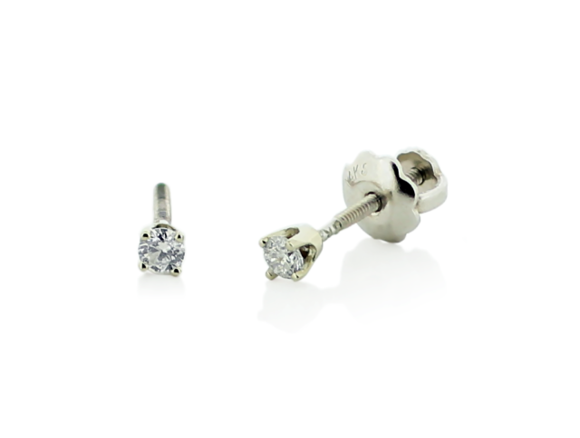 30887 14K WHITE GOLD .61CTW DIAMOND STUDS SCREWBACKS