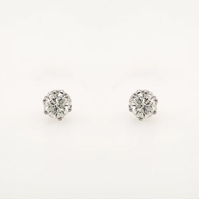 30893 14K WHITE GOLD .87CTW DIAMOND STUDS CROWN SETTING PUSH BACKS