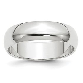 47705 14K WHITE GOLD 5.5MM HIGH POLISH( SIZE "7 1/2")   WEDDING BAND