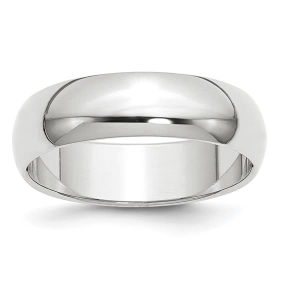 47705 14K WHITE GOLD 5.5MM HIGH POLISH( SIZE "7 1/2") WEDDING BAND