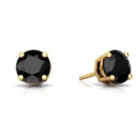 30164 14K YELLOW GOLD 3MM  ONYX STUDS