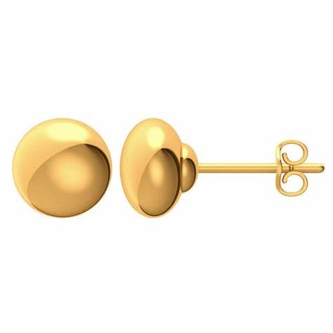 30603 14K YELLOW GOLD 7MM FLAT BALL STUDS