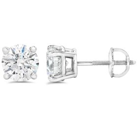 30670 14K WHITE GOLD 2.04CT G-H SI2 ROUND DIAMOND STUDS